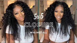 Super easy closure wig install for beginners ft. Hermosa hair @DionaLatia