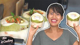 How to make Thai green curry... but in  Coconut?! - Nin is Cooking