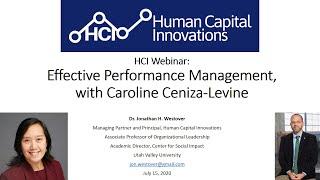 HCI Webinar: Effective Performance Management, with Caroline Ceniza-Levine