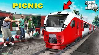 GTA 5 : Franklin Travelling In Train For Picnic GTA 5 !