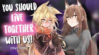 [FF4M ASMR] Loved by Two Kitsune Twins  [Cuddles | Pampering You | Hair Play & Massage | Binaural]