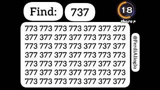 Only those with high iq can easily spot the number 737 in 20 sec. #spot #puzzle #gk #500k