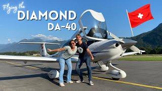 Trying out the Diamond DA-40 in Locarno, Switzerland