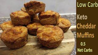 KETO CHEDDAR MUFFINS | 0.5 Net Carbs | Easy Low Carb Recipe