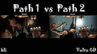 [Path 1 vs Path 2] Change of Scene by bli | Geometry Dash Comparison