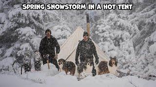 Spring Snowstorm In A Hot Tent