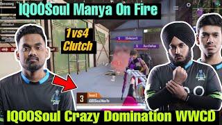 IQOOSoul Aggressive Intense Soul Manya vs GoblinManya 1vs4 Clutch 