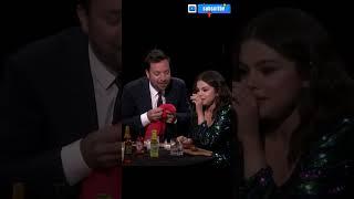 Selena Gomez & Jimmy Fallon  Cry While Eating Spicy Wings #shorts #jimmyfallon #selenagomez