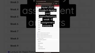 Nptel 2023 product design and manufacturing week-9 assignment answers #produ #productdesign