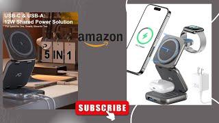 Wireless Charger for Magsafe AC Island 5-in-1 Portable Charging Station Max Fast Foldable#youtube