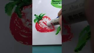 How to draw half a strawberry? #piclove #art