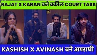 Bigg Boss 18 New Court Task - Rajat Dalal X Karan lawyer, Avinash Kashish अपराधी