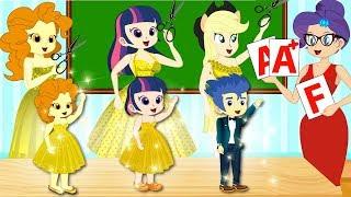 Equestria Girls Kids School cheatting Makeup Contest In Class Animation Collection