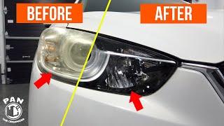 HOW TO RESTORE HEADLIGHTS ... QUICK & EASY, NO TOOLS !!