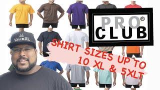 ProClub- Shirts up to 10XL and 5XLT