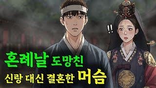 혼례날 도망친 신랑대신 결혼한 머슴