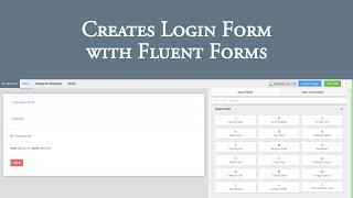 Creates Login Form with WP Fluent Forms Plugin