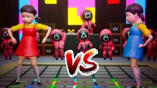 #squidgame Red Doll VS Blue Doll - Dance Battle | SC GAME DG2T