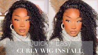 Quick + Easy Beginner Friendly Curly Wig Install! | WowAfrican Hair Co.