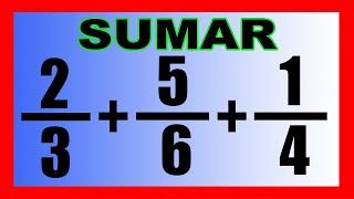  Suma de Fracciones con Diferente Denominador 3 Cifras