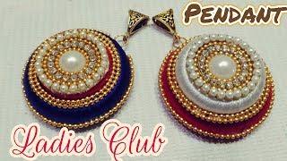 How to make silk thread Necklace Pendant I Jewelry Tutorials I DIY