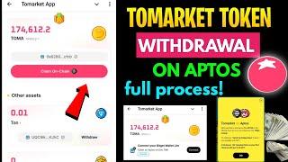 Tomarket Token Withdrawal On Aptos Bitget Wallet Lite | $TOMA Claim on Chain | Tomarket New Update