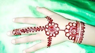 kids Back Hand Flower Mehndi Design bracelet simple and easy mehndi design by hamna fashion geek