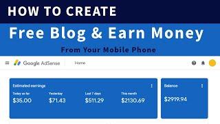 How To Create Free Blog Website and Earn Money Online