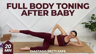 Full Body Postpartum Workout (Barre Toning After Baby) Diastasis Recti Safe