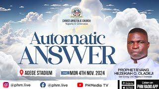 AUTOMATIC ANSWER NOVEMBER 2024 EDITION.