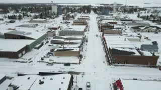 Down Town Roseau Mn after April 5 2023 Snow Event