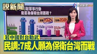 若中國對台動武 民調:7成人願為保衛台灣而戰【說新聞追真相】