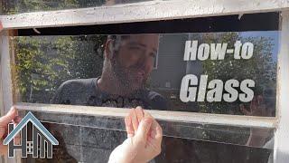 Easy window glaze. How to replace broken window glass. How to glaze window.