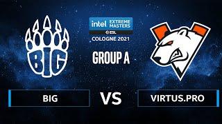 CS:GO - Virtus.pro vs BIG [Inferno] Map 2 - IEM Cologne 2021 - Group A