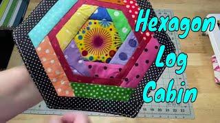 How to Sew a Hexagon Log Cabin - Candle Mat, Mug Rug, Coaster, Quilt Block, Quilt, and More