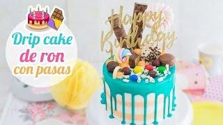 Tarta de cumpleaños de Ron con pasas | Drip Cake | Quiero Cupcakes!