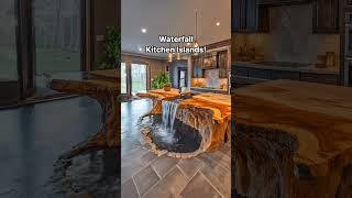 These kitchen islands have built in waterfalls !#kitchendesign#kitchenremodel#interiordesign