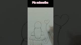 Girl drawing with balloon ||easy drawing #foryou #short #viral #realarts