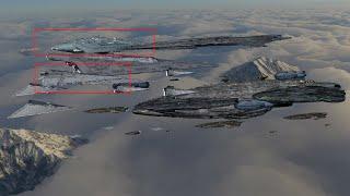 Imperial vs. New Republic Super Star Destroyers – Epic Space Battle!