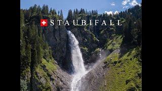 Staubifall - Amazing waterfall in Switzerland - 4K Drone VIdeo