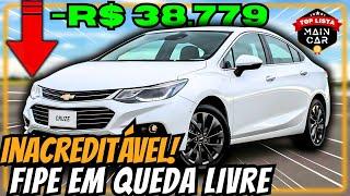 5 Carros INCRÍVEIS que DESPENCARAM DE PREÇO NA FIPE | Deu a louca na Fipe