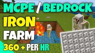 IRON Farm Minecraft Bedrock 1.21| MCPE Iron Farm | Iron Farm 1.21 | Aquanium |