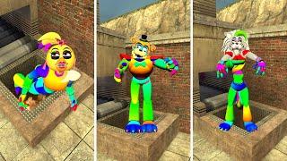 DESTROY ALL RAINBOW GLAMROCK ANIMATRONICS In Garry's Mod! Five Nights at Freddy's