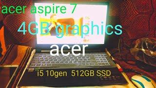acer aspire 7 core i5 10th gen 4GB graphics 512 SSD gaming laptop