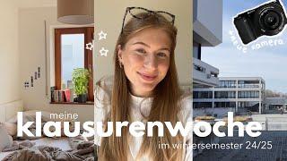 weekly vlog   || meine klausurenwoche im Wintersemester 24/25 // Prüfungen // vlogging kamera