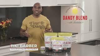 Tiki Barber tackles his day with Dandy Blend instead of coffee.