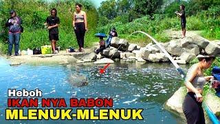 Heboh.!! Mancing ikan Nila liar di sungai ke datangan Artis China sampai Emosi saya strike Terus