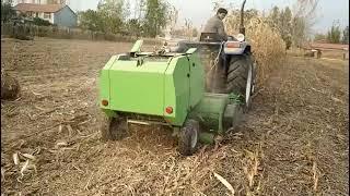 Round baler for corn maize wheat cotton hey straw press baler machine