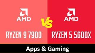 AMD Ryzen 9 7900 vs AMD Ryzen 5 5600X - Apps & Gaming (RTX 4090)