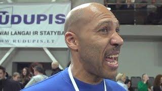 LaVar Ball excited in postgame interview after LiAngelo and LaMelo Lithuanian pro debuts | ESPN